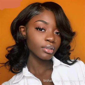 Wholesale Ombre Color Wavy Short Bob Brazilian Remy 4x4 Lace Front Wigs For Black Women T1B/30 Orange Blue Green Purple